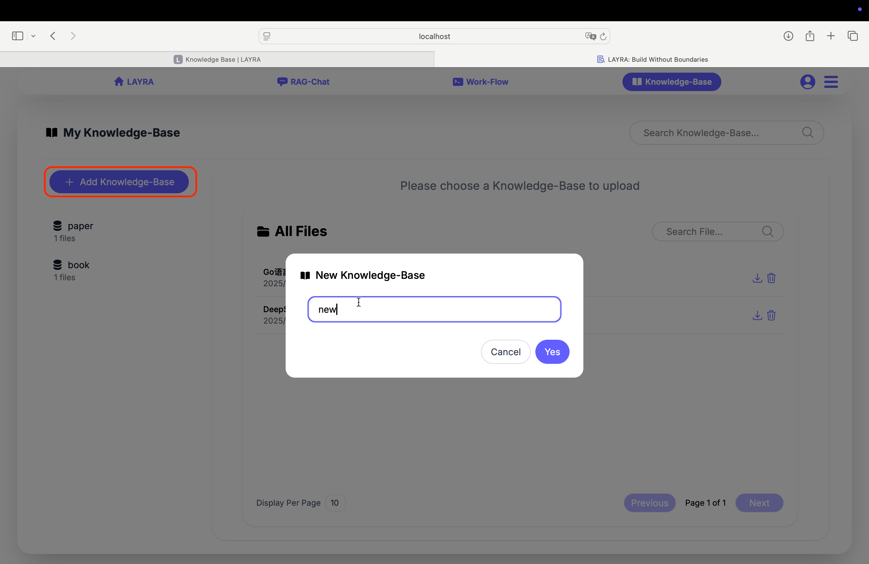 Create Knowledge Base