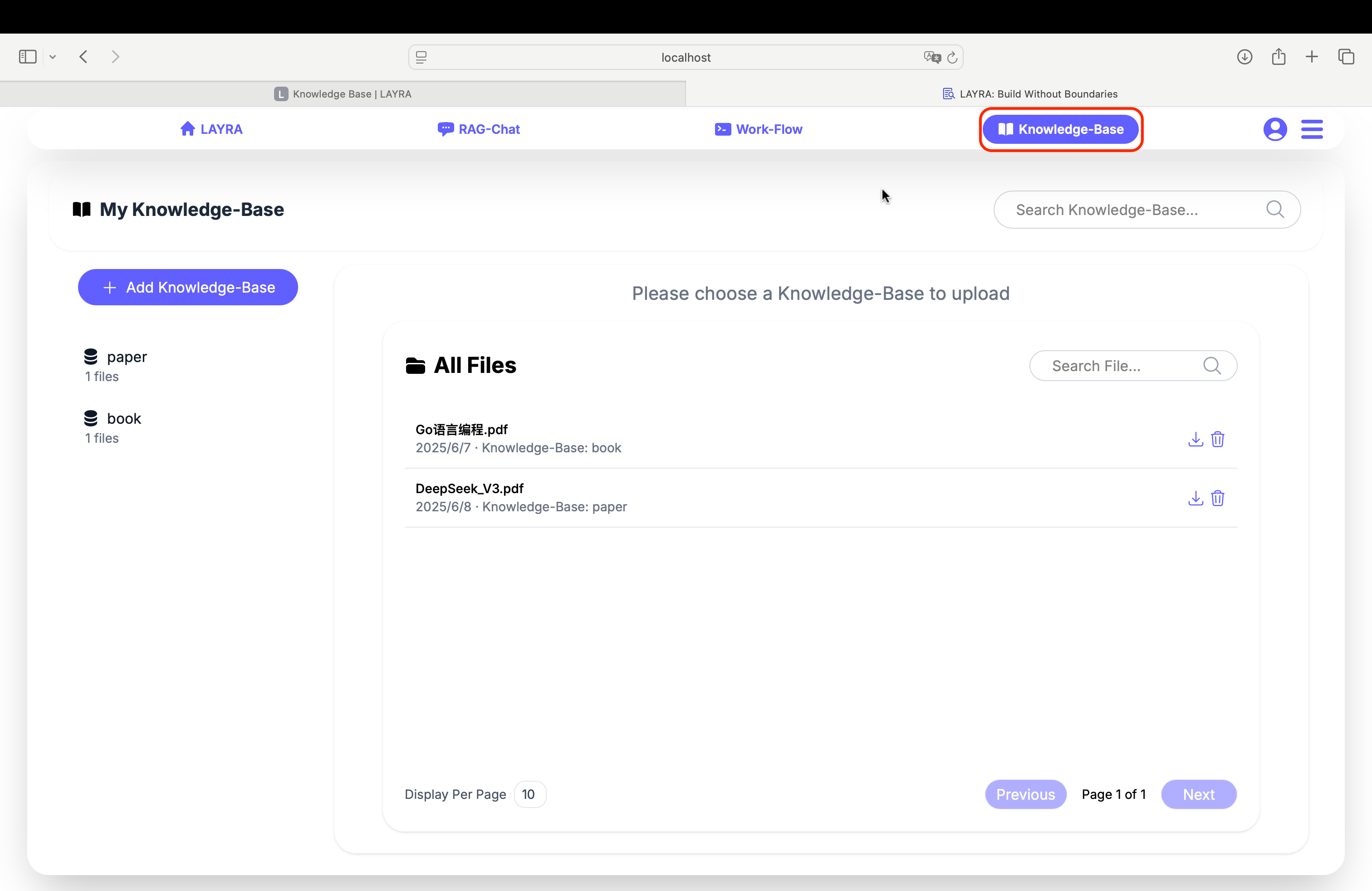Knowledge Base Selection