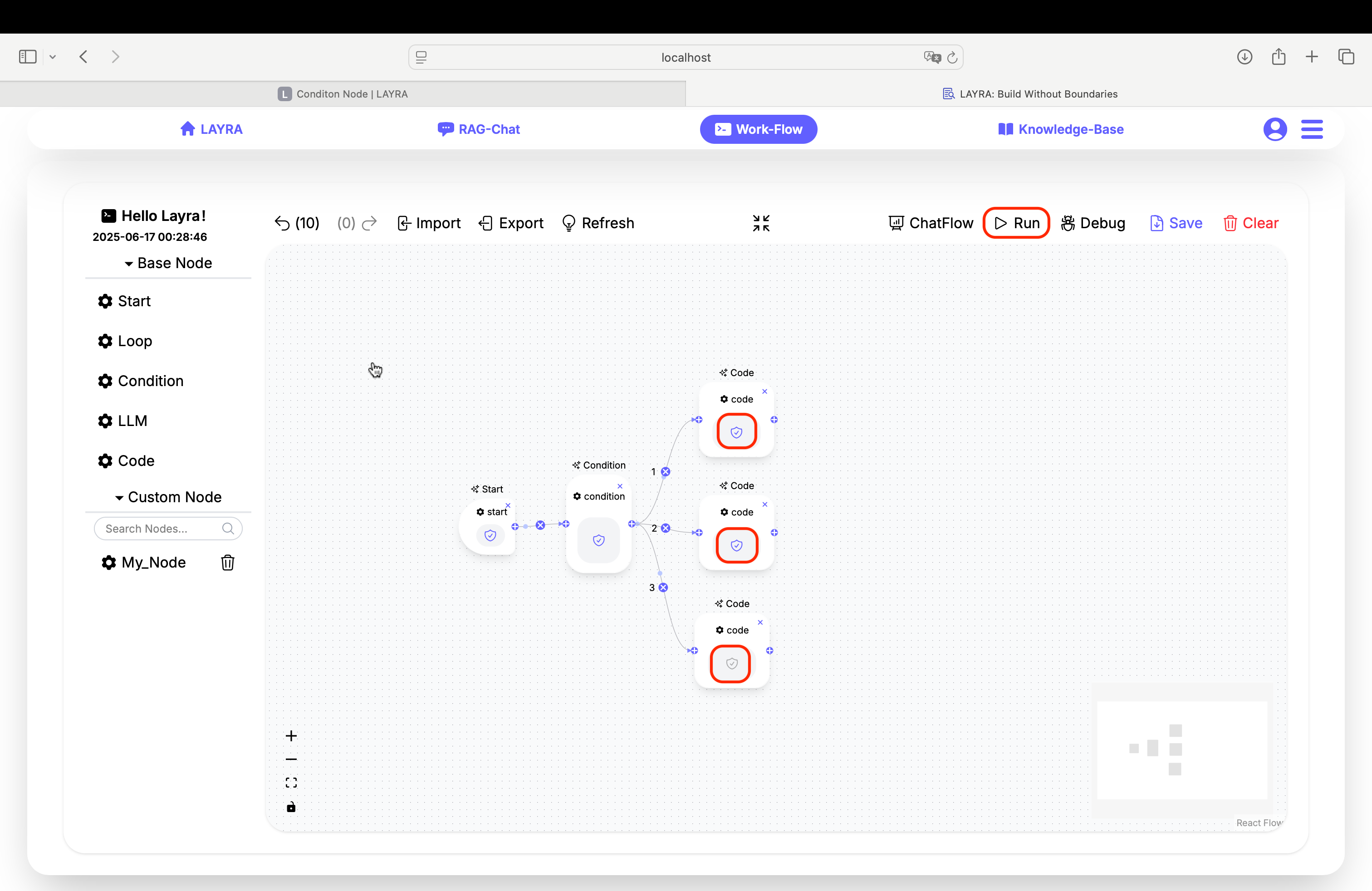 Condition Node Execution